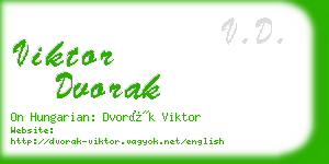 viktor dvorak business card